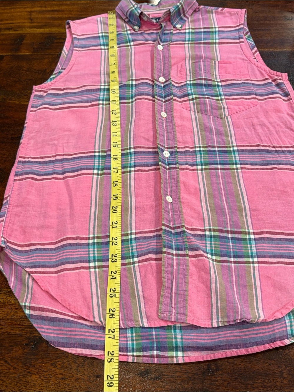 Vintage Ralph Lauren Blue Label 80s Pink Plaid Sleeveless Top + Maxi Skirt Set - Picture 16 of 16